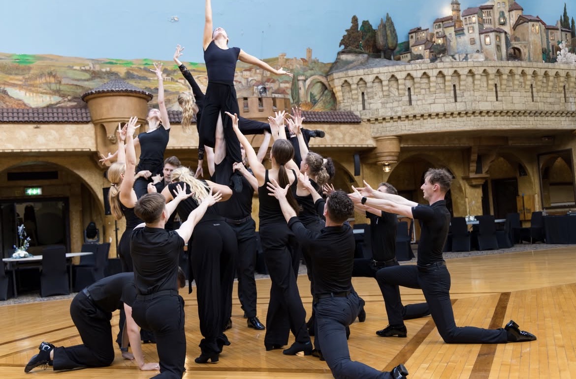 BDC Latin Team rehearsing at the Winter Gardens Blackpool.