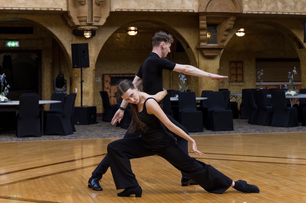 BDC Latin Team rehearsing at the Winter Gardens Blackpool.